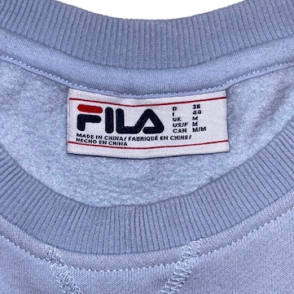 Fila Vintage Sweatshirt Light Blue Medium - Picture 4 of 5